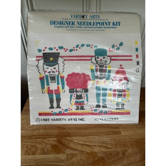 Vintage 1985 Variety Arts Nutcracker Designer Needlepoint Kit Sealed - Picture 1 of 6